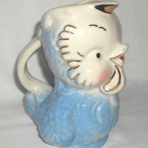 Vintage SHAWNEE Pottery Little Chick Blue Pitcher
